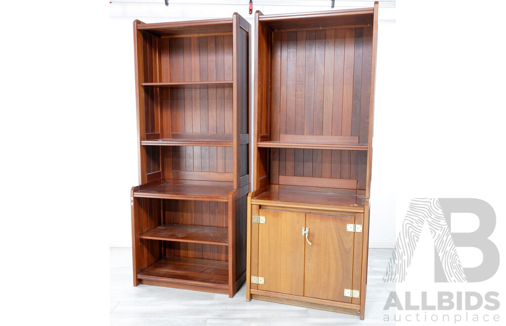 Extensive Jarrah Seven Piece Wall Unit by ARTRA