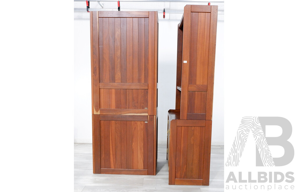 Extensive Jarrah Seven Piece Wall Unit by ARTRA