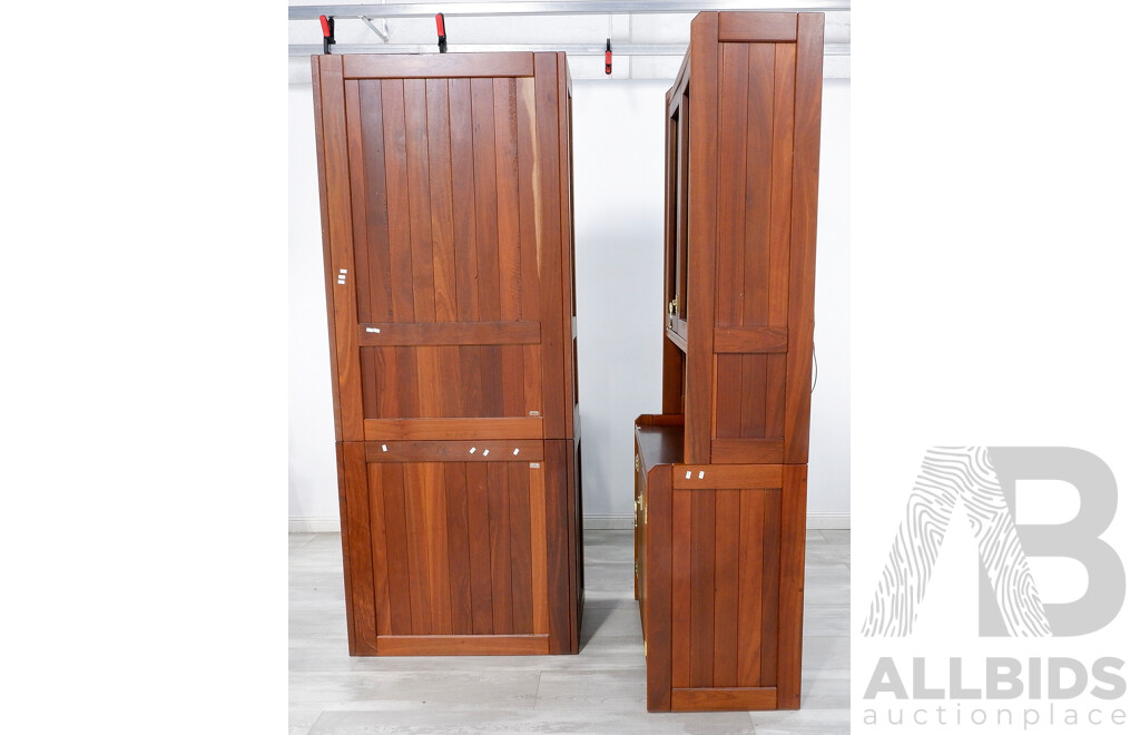 Extensive Jarrah Seven Piece Wall Unit by ARTRA