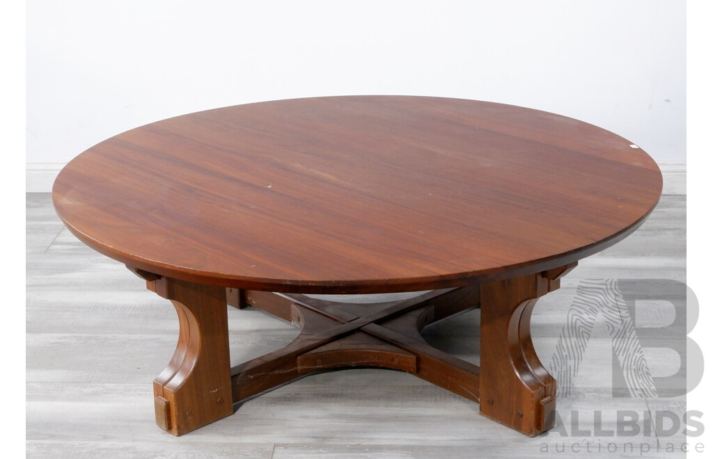 Round Mid Century Jarrah Coffee Table