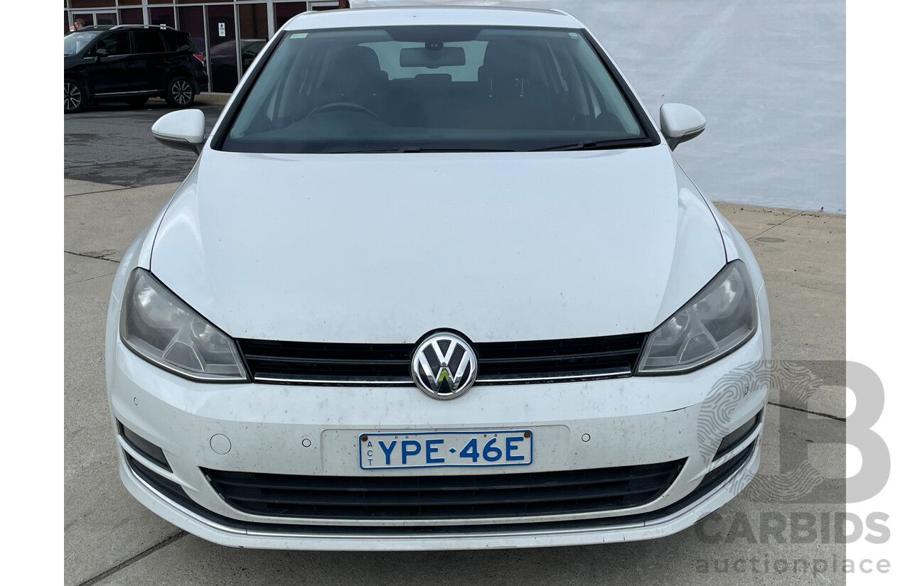 7/2013 Volkswagen Golf 110 TDI Highline AU 5d Hatchback White 2.0L