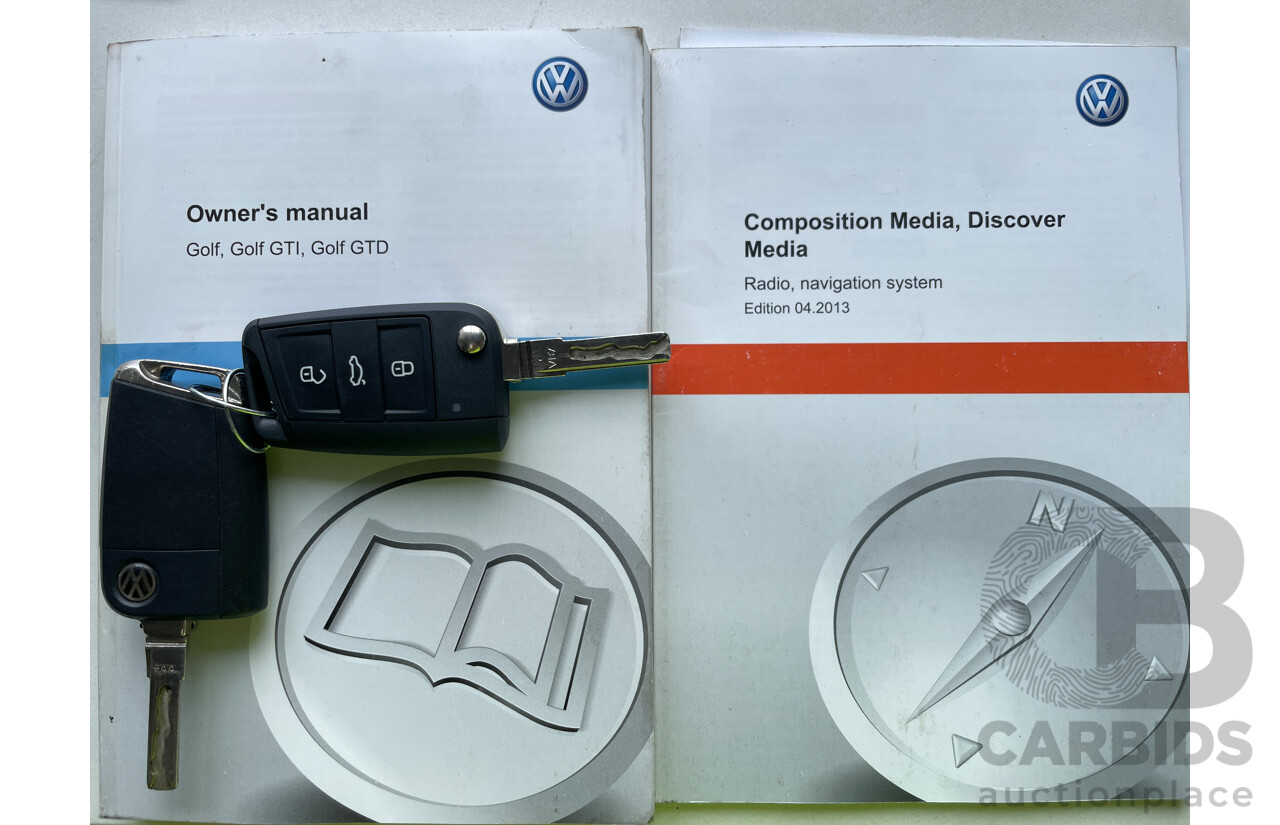 7/2013 Volkswagen Golf 110 TDI Highline AU 5d Hatchback White 2.0L