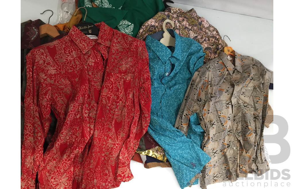 Collection of South East Asian Batik Collared Shirts and More - Bulk Lot