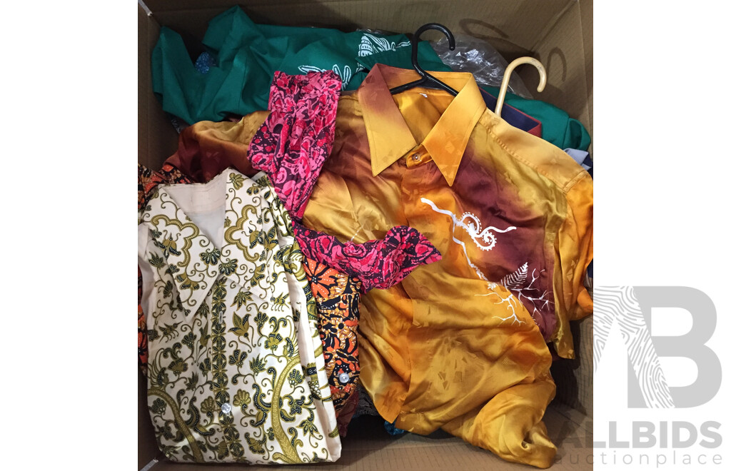 Collection of South East Asian Batik Collared Shirts and More - Bulk Lot