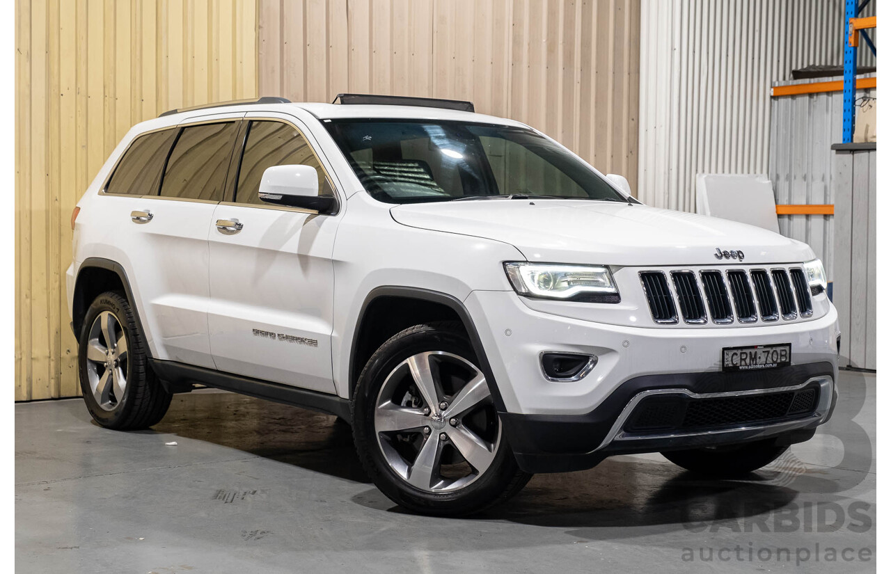 12/2013 Jeep Grand Cherokee Limited (4x4) WK MY14 4d Wagon White V6 3.6L