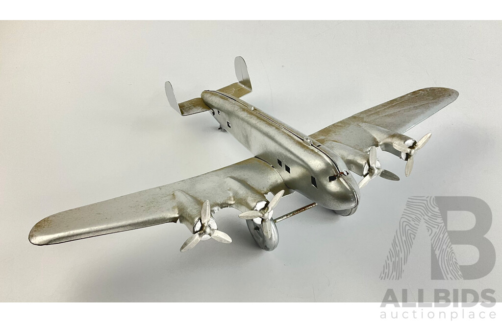 Vintage Pressed Steel Toy Airplane and Vought SB2U-1 Chesapeake