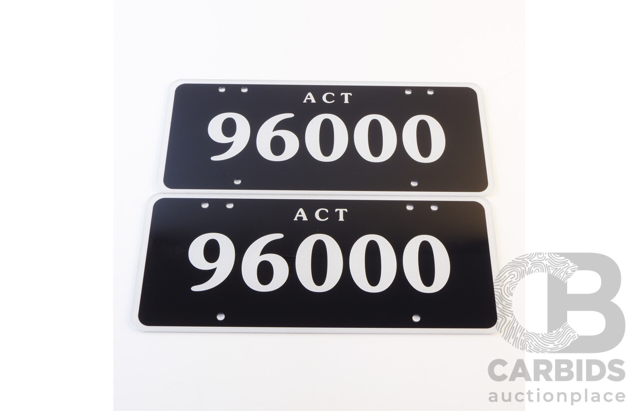 ACT 5-Digit Number Plate - 96000