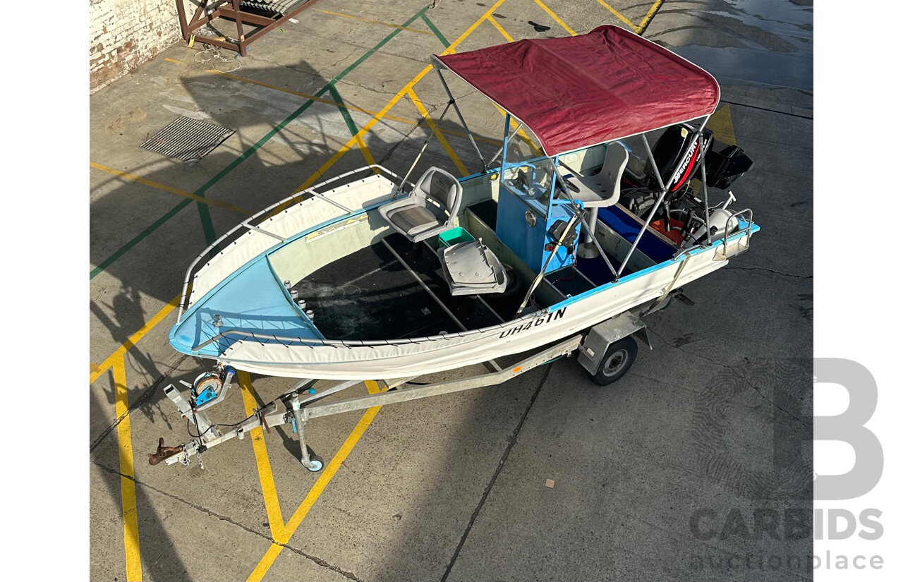 Offshore 15 Foot Centre Console Fishing Boat Mercury 40 Hp Lightning