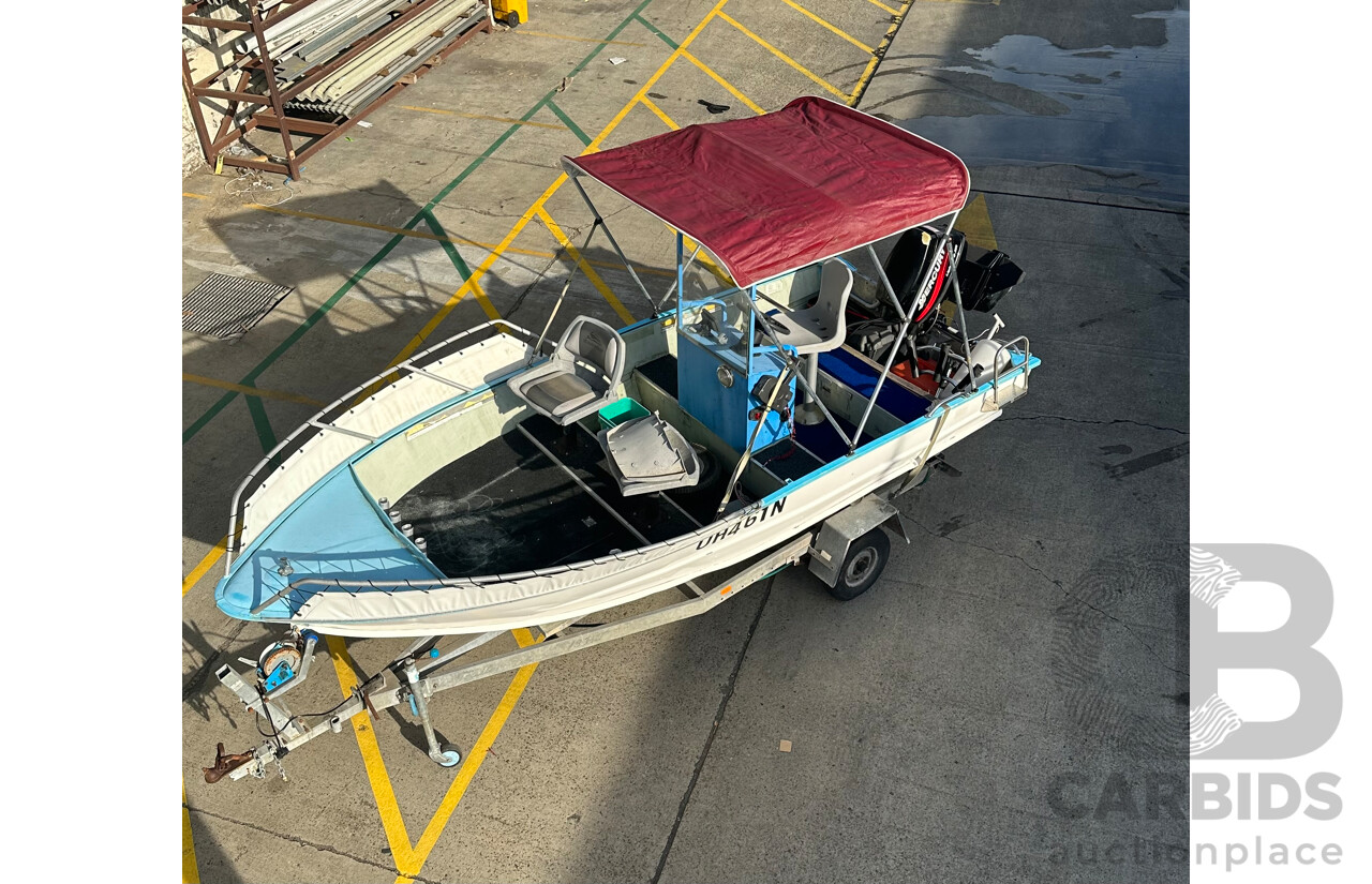 Offshore 15 Foot Centre Console Fishing Boat Mercury 40 Hp Lightning