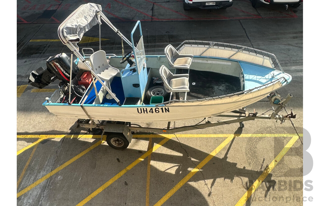 Offshore 15 Foot Centre Console Fishing Boat Mercury 40 Hp Lightning