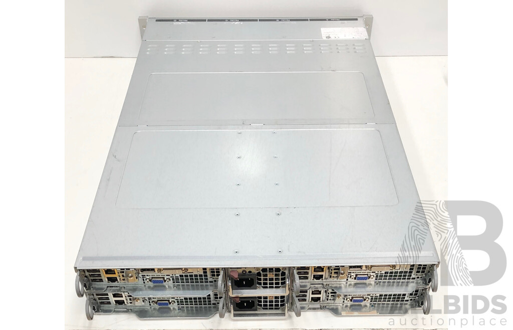 SuperMicro 217-20 2RU Multi-Node Server w/ 4 x Dual Intel Xeon (E5-2680 v3) 2.50GHz-3.30GHz 12-Core CPU 32GB DDR4 Nodes