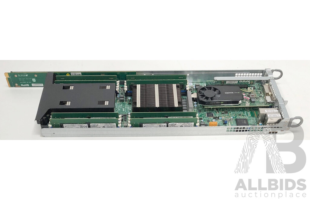 SuperMicro 217-20 2RU Multi-Node Server w/ 4 x Dual Intel Xeon (E5-2680 v3) 2.50GHz-3.30GHz 12-Core CPU 32GB DDR4 Nodes