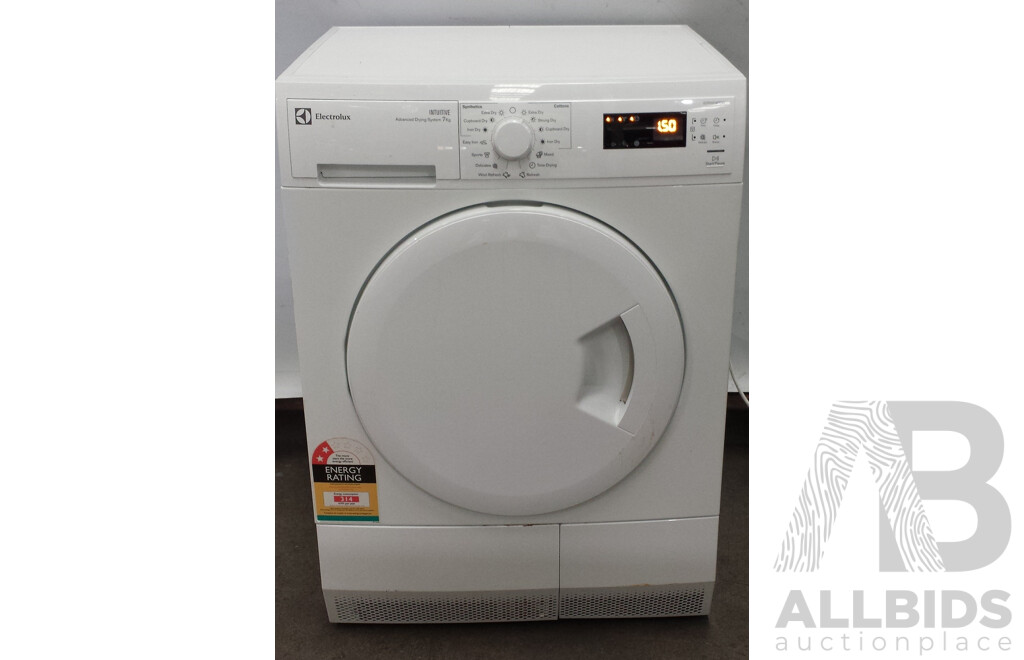 Electrolux 7Kg Intuitive Advanced Drying System Condenser Clothes Dryer