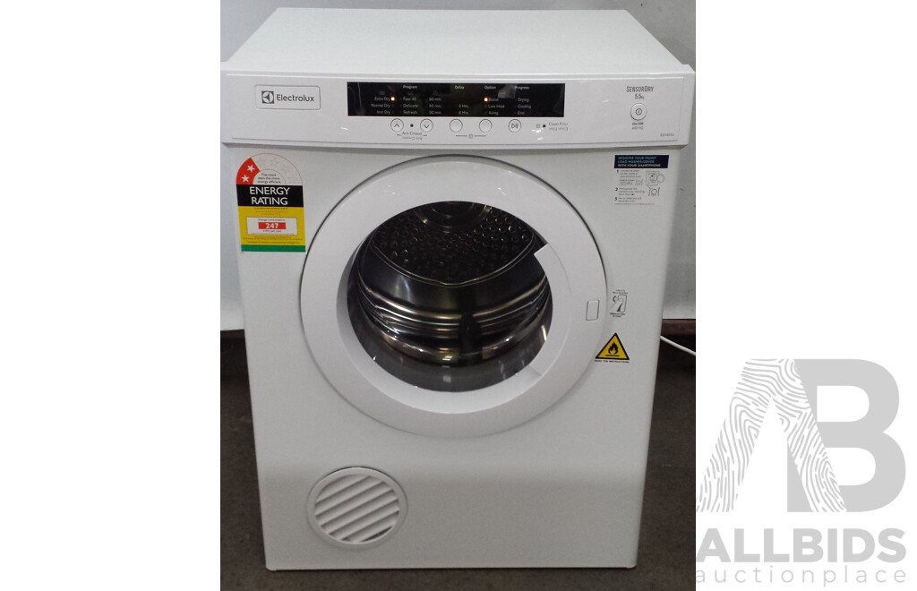 Electrolux 5.5kg Front Load Sensor Dry Clothes Dryer
