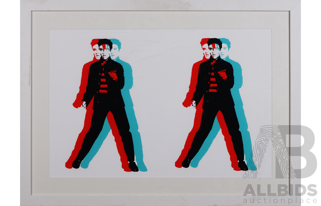 Framed Andy Warhol Elvis Poster, 73 x 99 cm (frame)