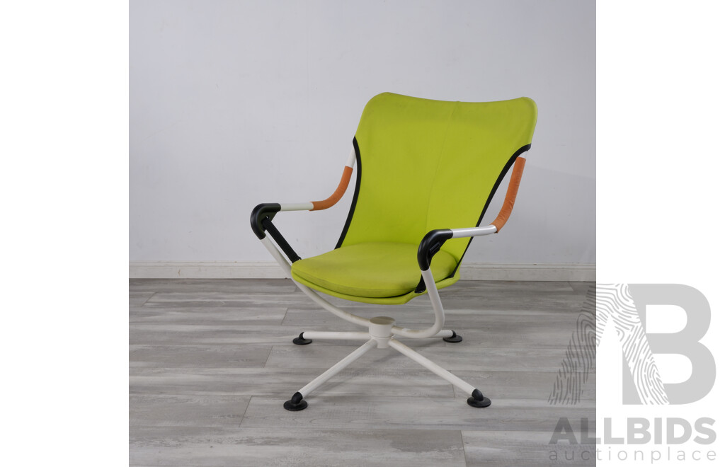 Vitra Waver Swivel Armchair with Vibrant Green Upholstery, Designed by Konstantin Grcic