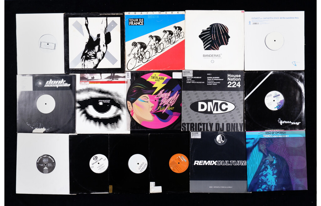 Large Collection Vinyl LP and Other Records, Mostly 1990s EDM Club & House Music Including Promo, DJ Only, and White Label Examples