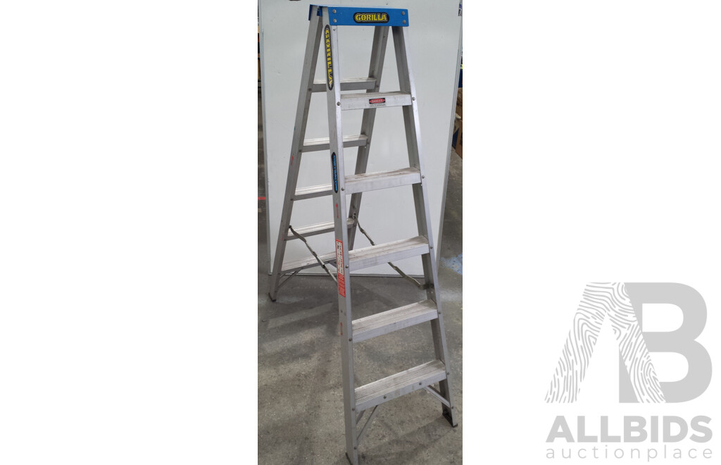 Gorilla Double Sided Industrial Aluminium Step Ladder