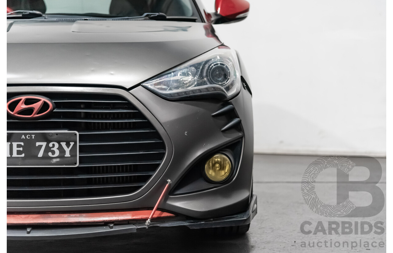 6/2014 Hyundai Veloster SR Turbo FS3 3d Coupe Grey 1.6L Turbo