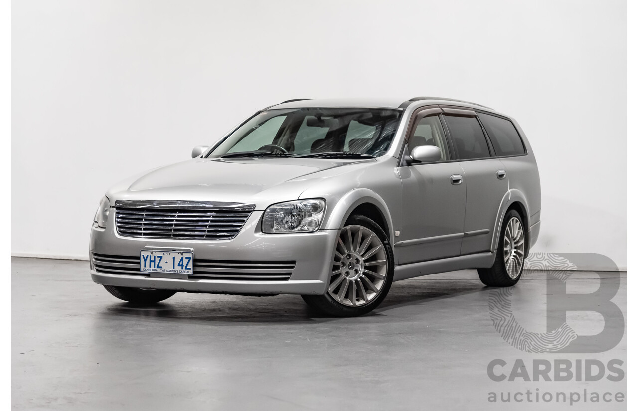 7/2003 Nissan Stagea Axis Autech M35 (AWD) 4d Wagon Silver VQ25DET 2.5L V6 Turbo