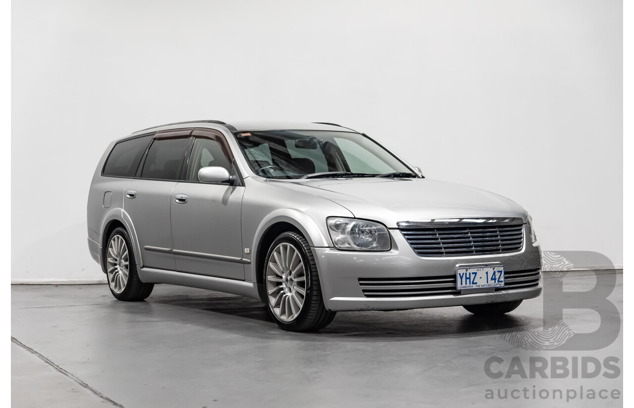 7/2003 Nissan Stagea Axis Autech M35 (AWD) 4d Wagon Silver VQ25DET 2.5L V6 Turbo