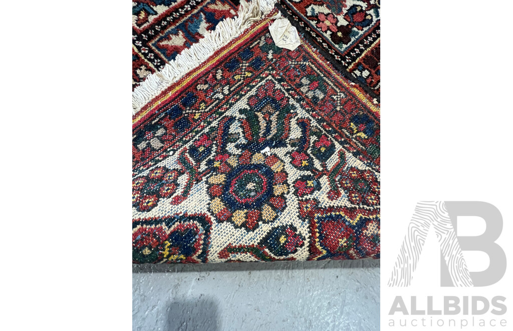 Wonderful Vintage Large Hand Knotted Persian Bakhtiari Wool Room Sized Carpet with Garden Panel Design