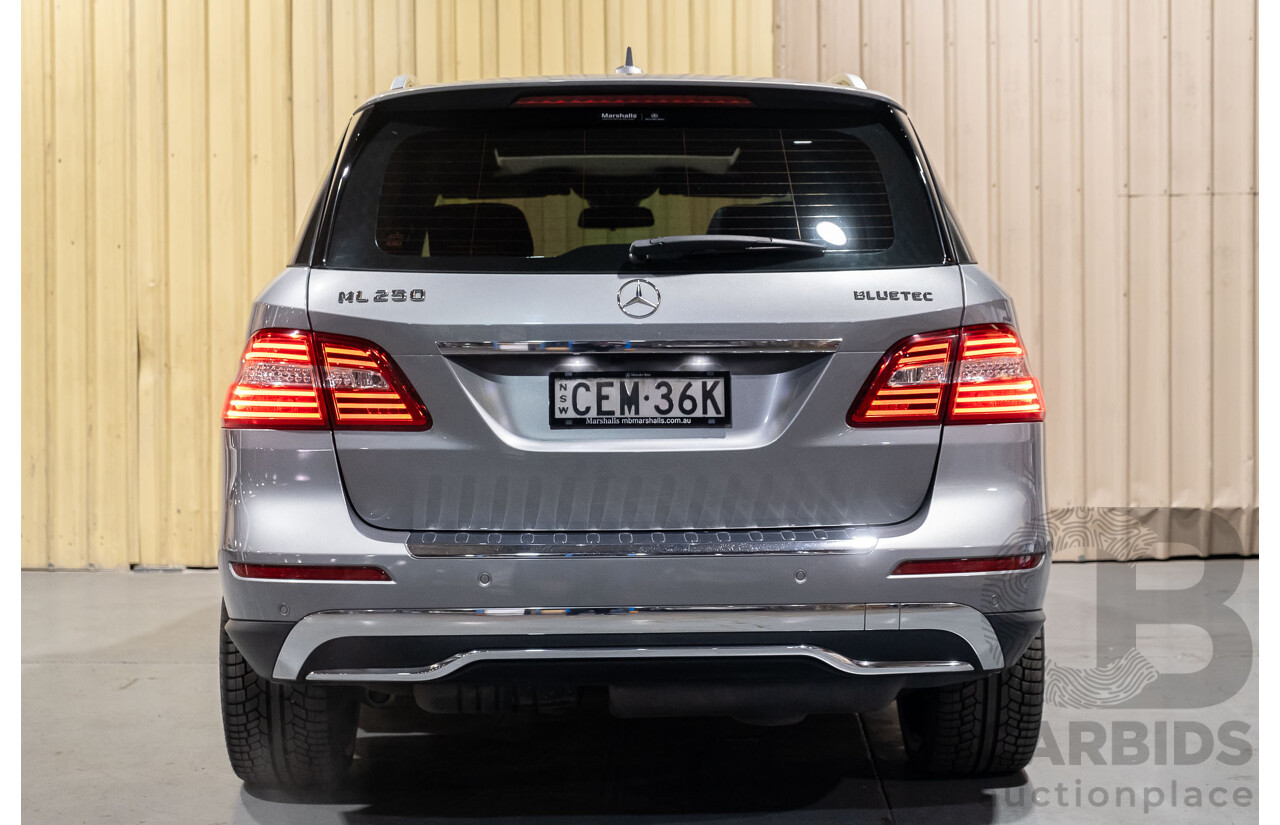 3/2012 Mercedes-Benz ML 250 CDI Bluetec (4x4) 166 4d Wagon Palladium Silver Metallic Turbo Diesel 2.1L