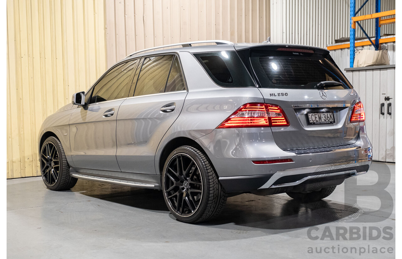 3/2012 Mercedes-Benz ML 250 CDI Bluetec (4x4) 166 4d Wagon Palladium Silver Metallic Turbo Diesel 2.1L