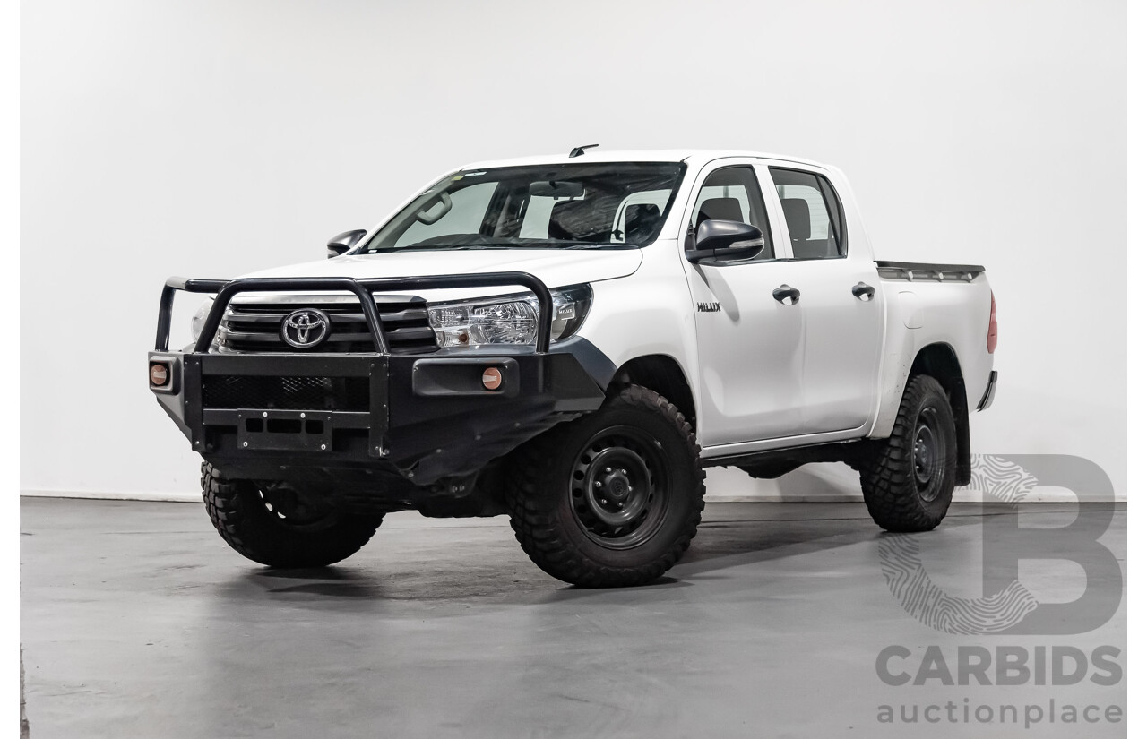 3/2017 Toyota Hilux Workmate (4x4) GUN125R Dual Cab Utility White 2.4L Turbo Diesel