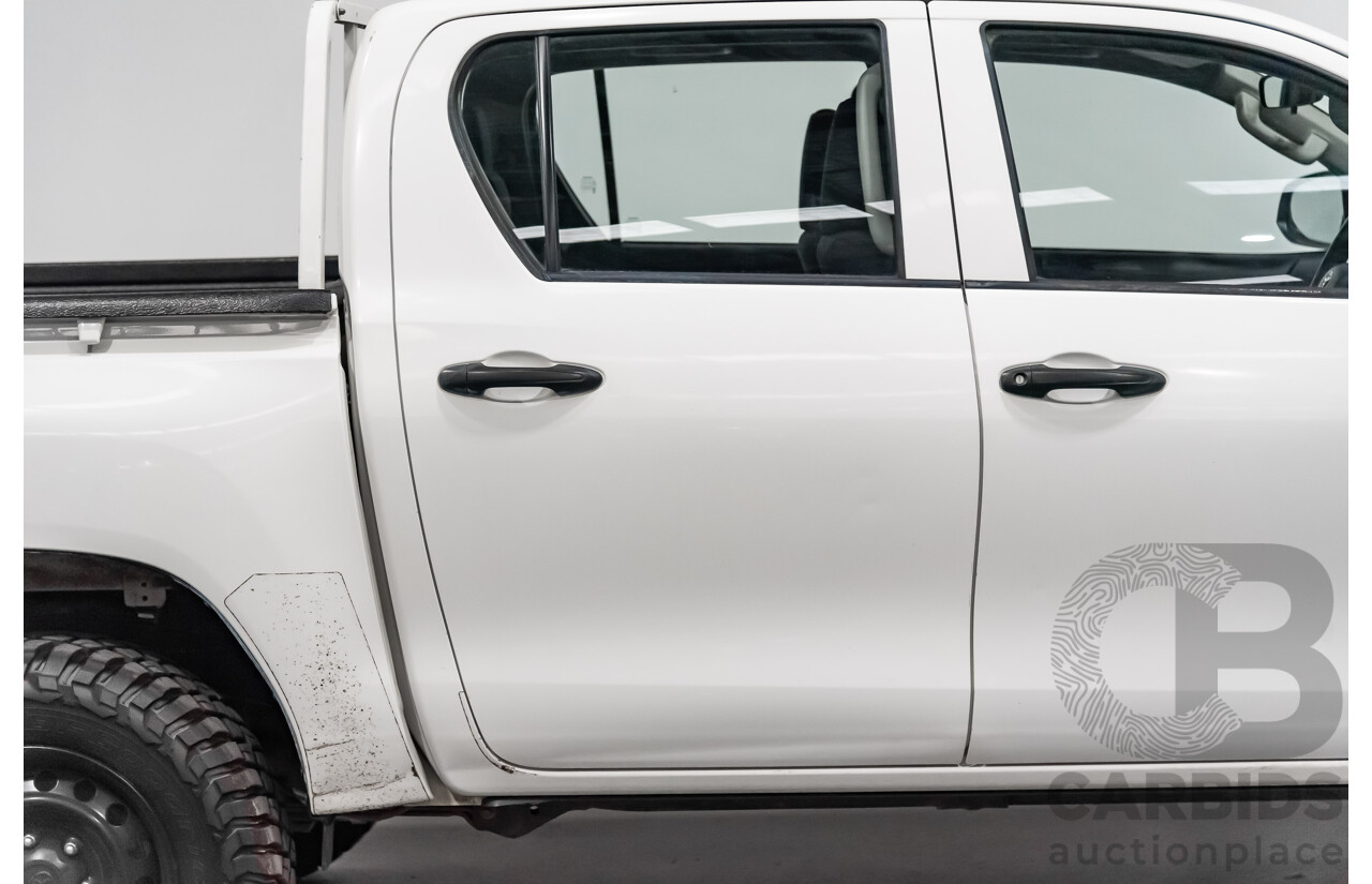 3/2017 Toyota Hilux Workmate (4x4) GUN125R Dual Cab Utility White 2.4L Turbo Diesel