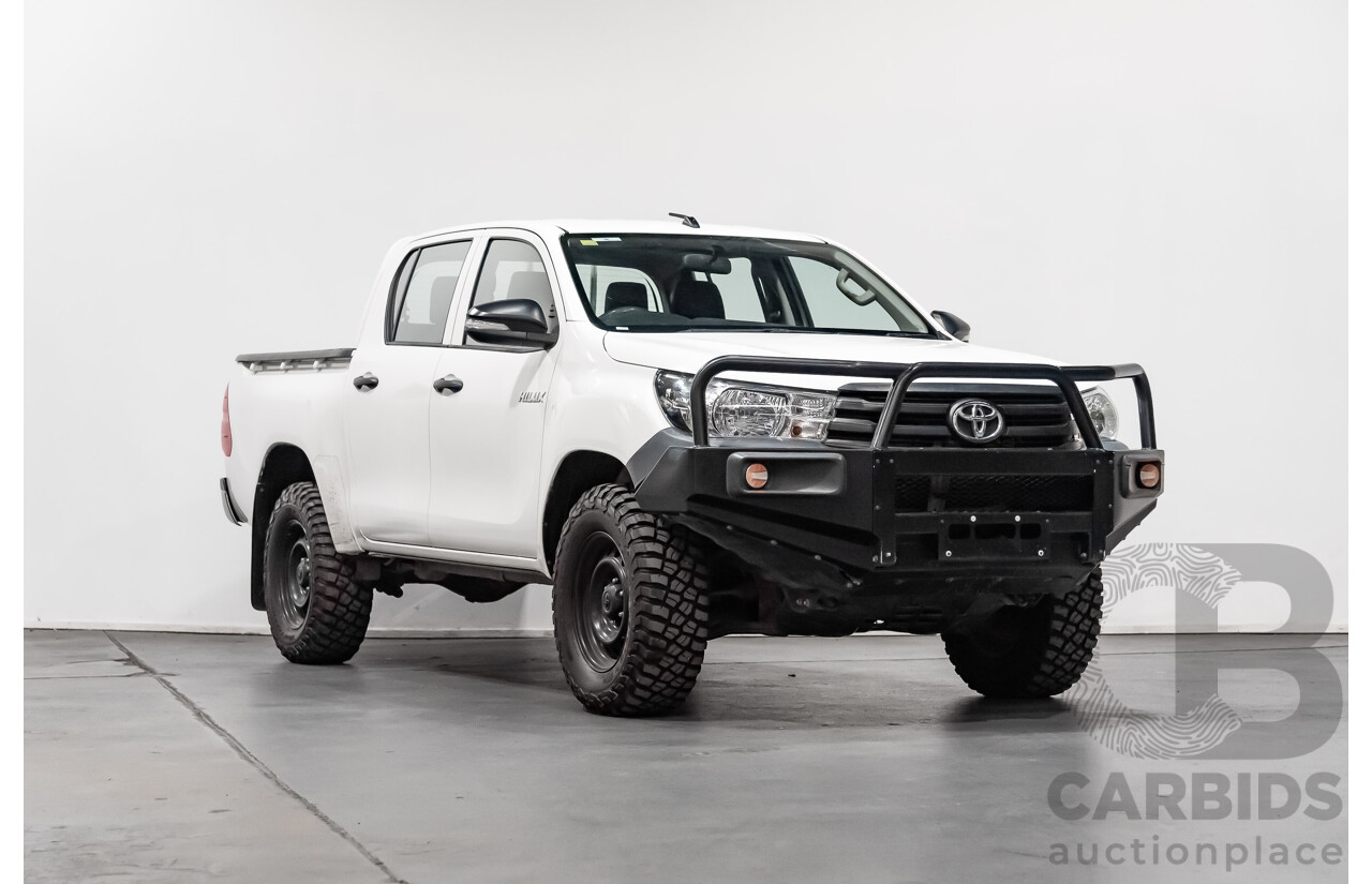 3/2017 Toyota Hilux Workmate (4x4) GUN125R Dual Cab Utility White 2.4L Turbo Diesel