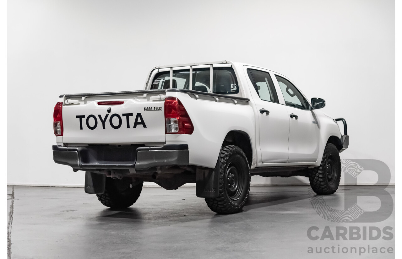 3/2017 Toyota Hilux Workmate (4x4) GUN125R Dual Cab Utility White 2.4L Turbo Diesel