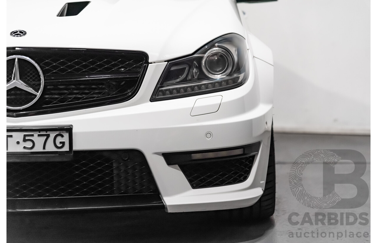 8/2013 Mercedes-Benz C63 AMG Edition 507 W204 MY14 4d Sedan White 6.2L V8