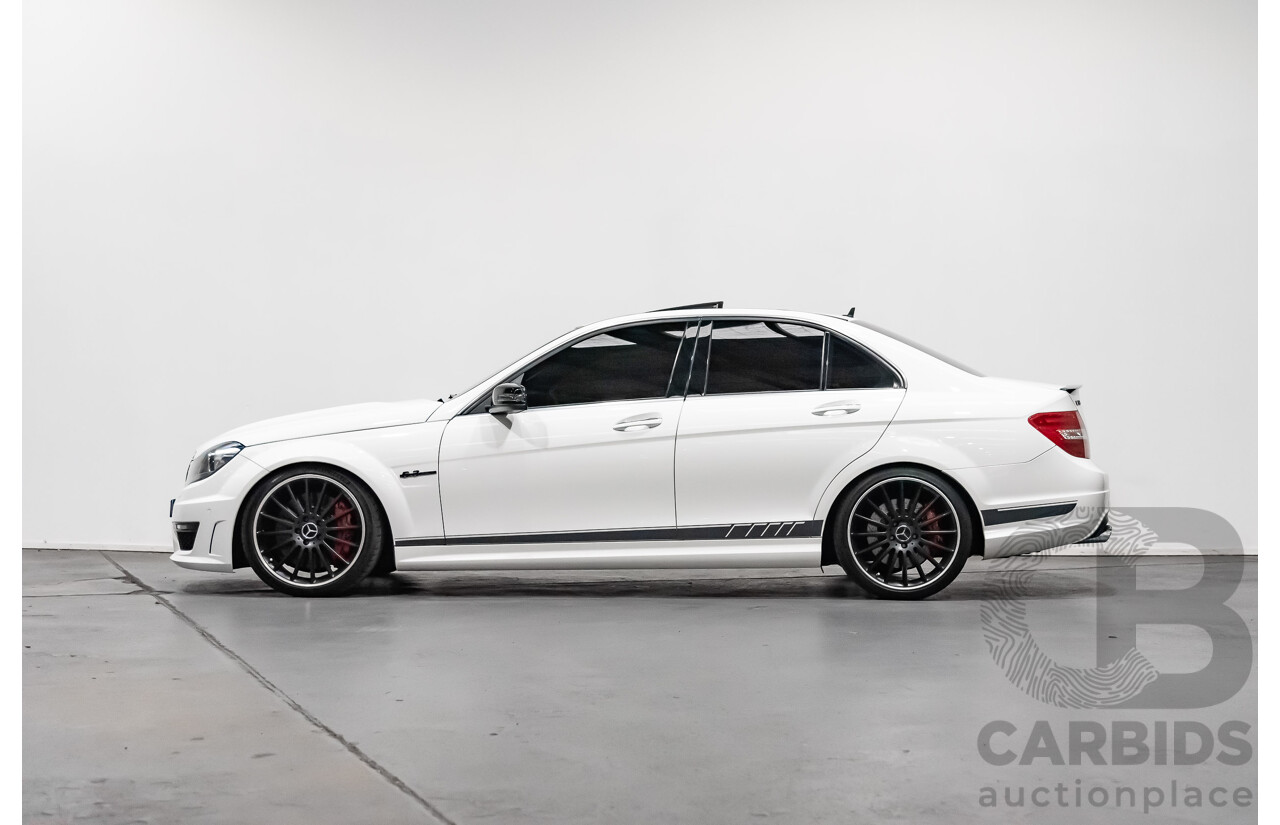 8/2013 Mercedes-Benz C63 AMG Edition 507 W204 MY14 4d Sedan White 6.2L V8