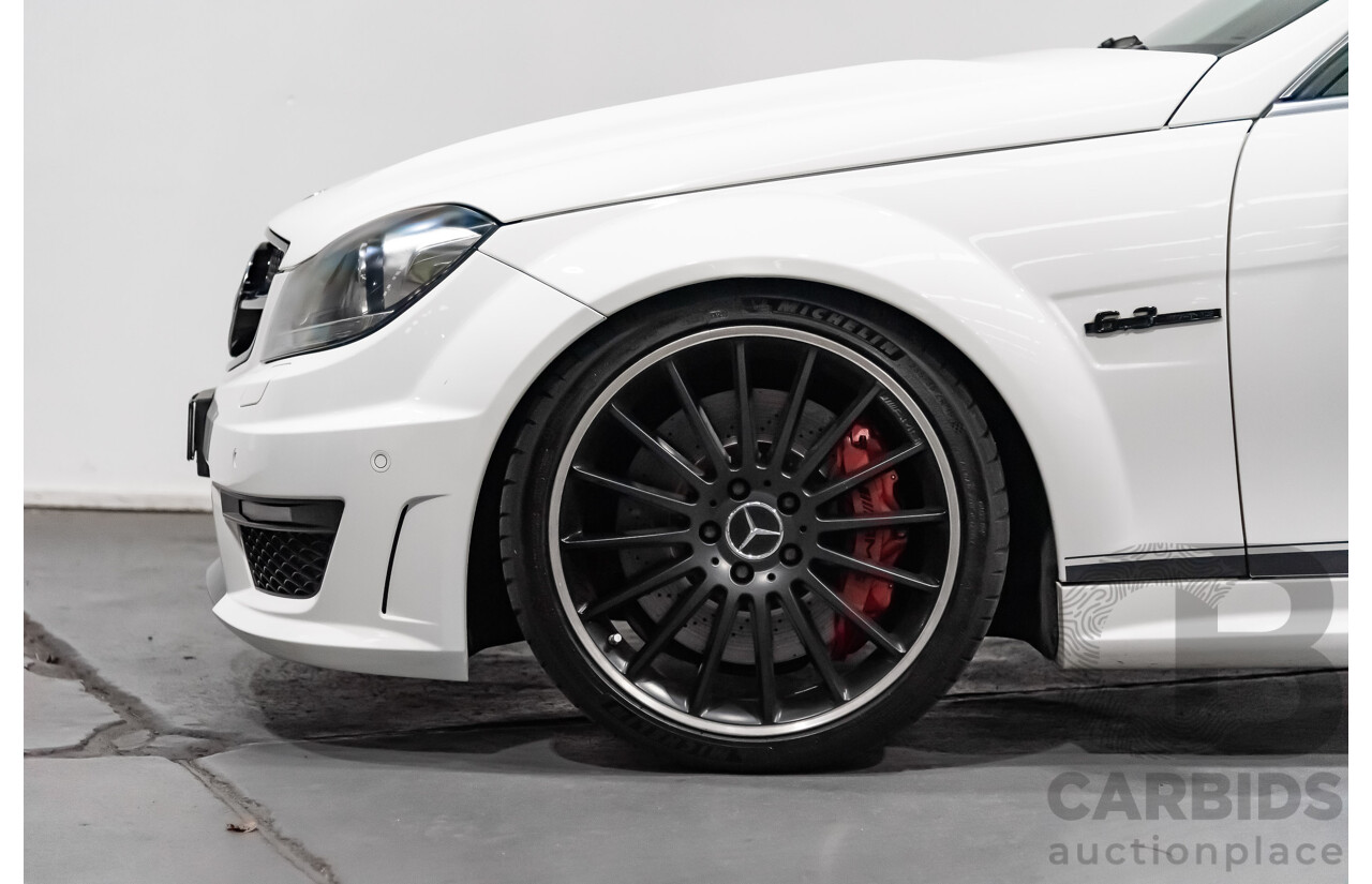 8/2013 Mercedes-Benz C63 AMG Edition 507 W204 MY14 4d Sedan White 6.2L V8