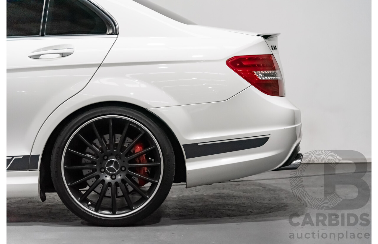 8/2013 Mercedes-Benz C63 AMG Edition 507 W204 MY14 4d Sedan White 6.2L V8