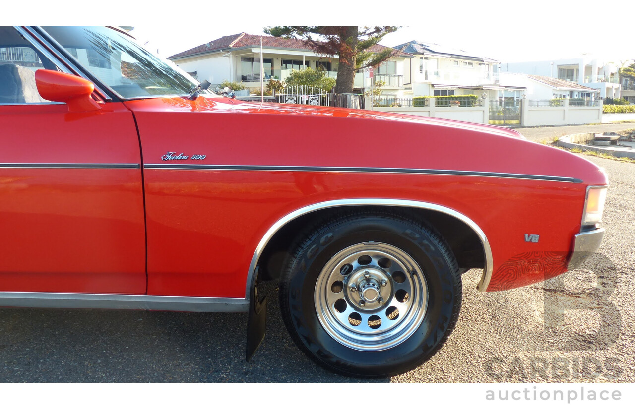 5/1973 Ford Fairlane 500 ZF 4d Sedan Red V8 302ci 5.0L - Matching Numbers