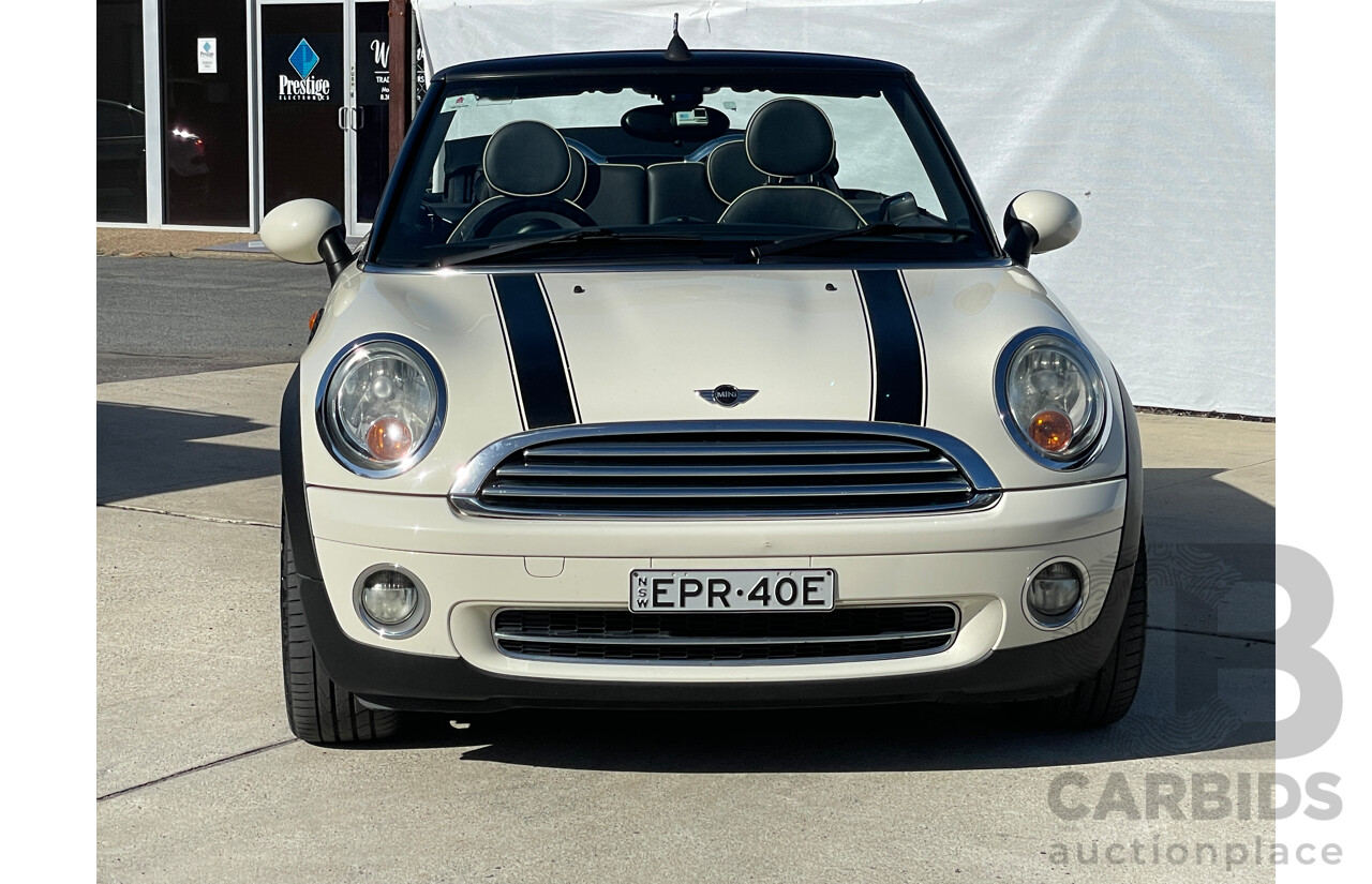 2/2010 Mini Cooper Cabrio R57 2d Convertible Pepper White 1.6L