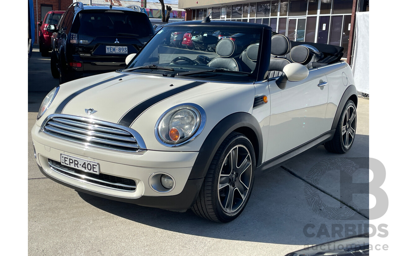 2/2010 Mini Cooper Cabrio R57 2d Convertible Pepper White 1.6L