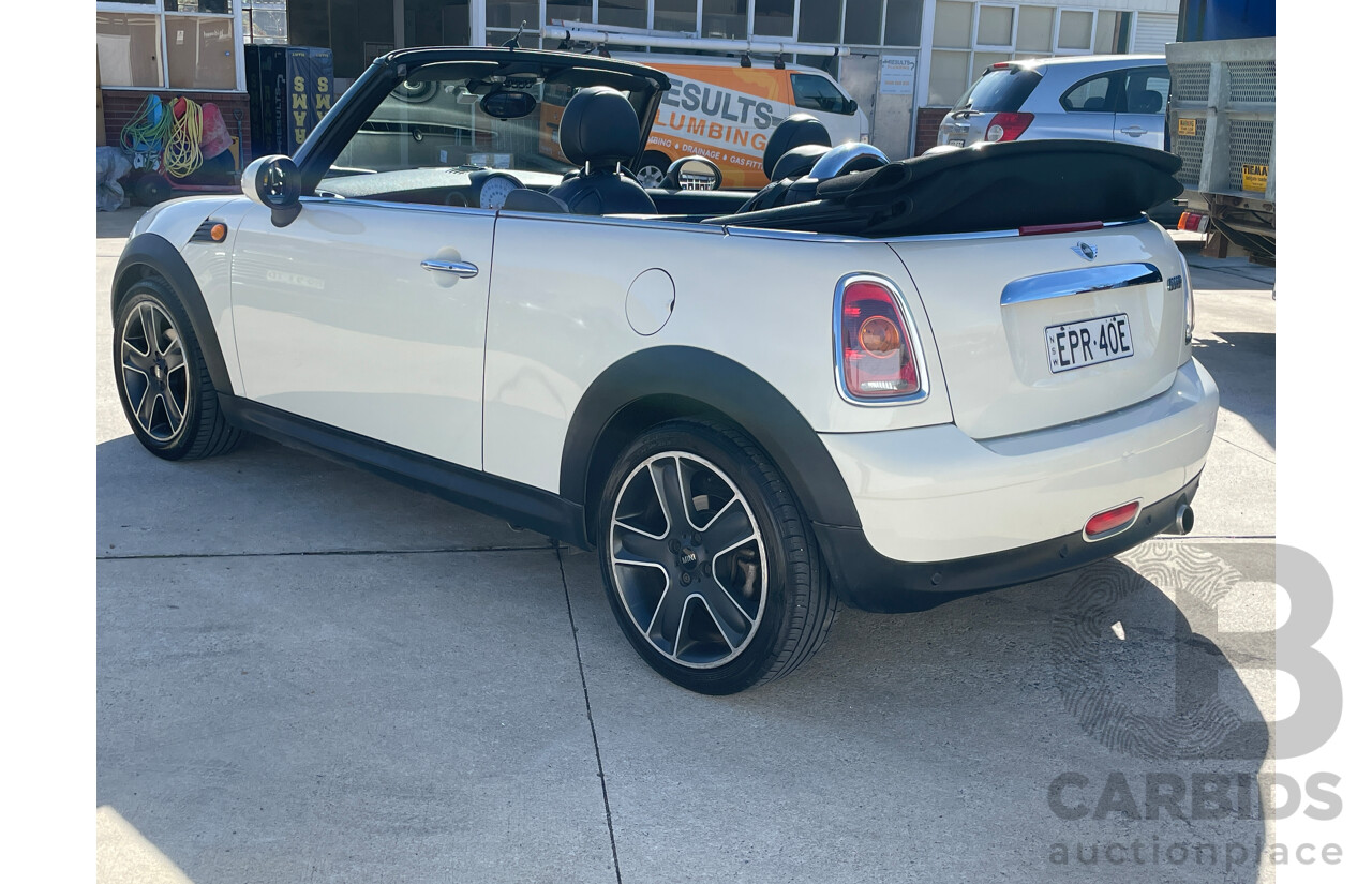 2/2010 Mini Cooper Cabrio R57 2d Convertible Pepper White 1.6L