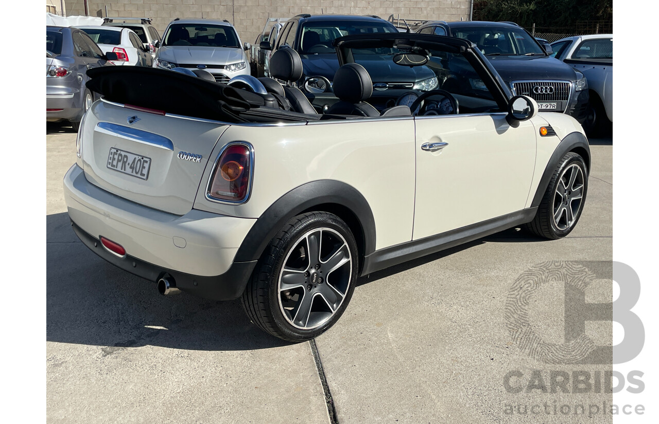 2/2010 Mini Cooper Cabrio R57 2d Convertible Pepper White 1.6L