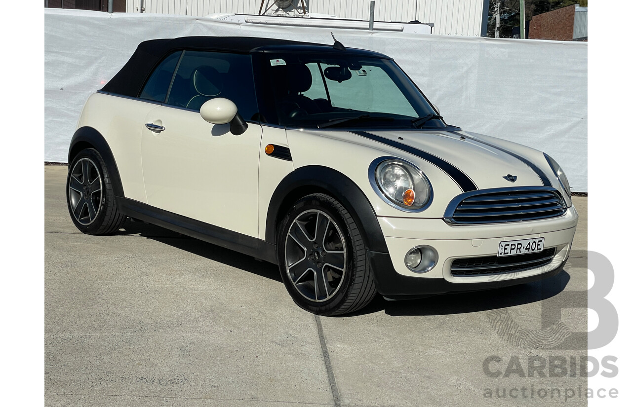 2/2010 Mini Cooper Cabrio R57 2d Convertible Pepper White 1.6L