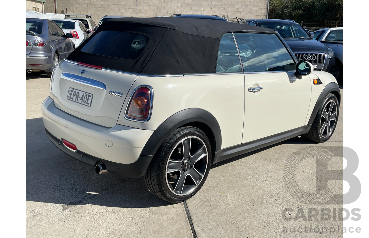 2/2010 Mini Cooper Cabrio R57 2d Convertible Pepper White 1.6L