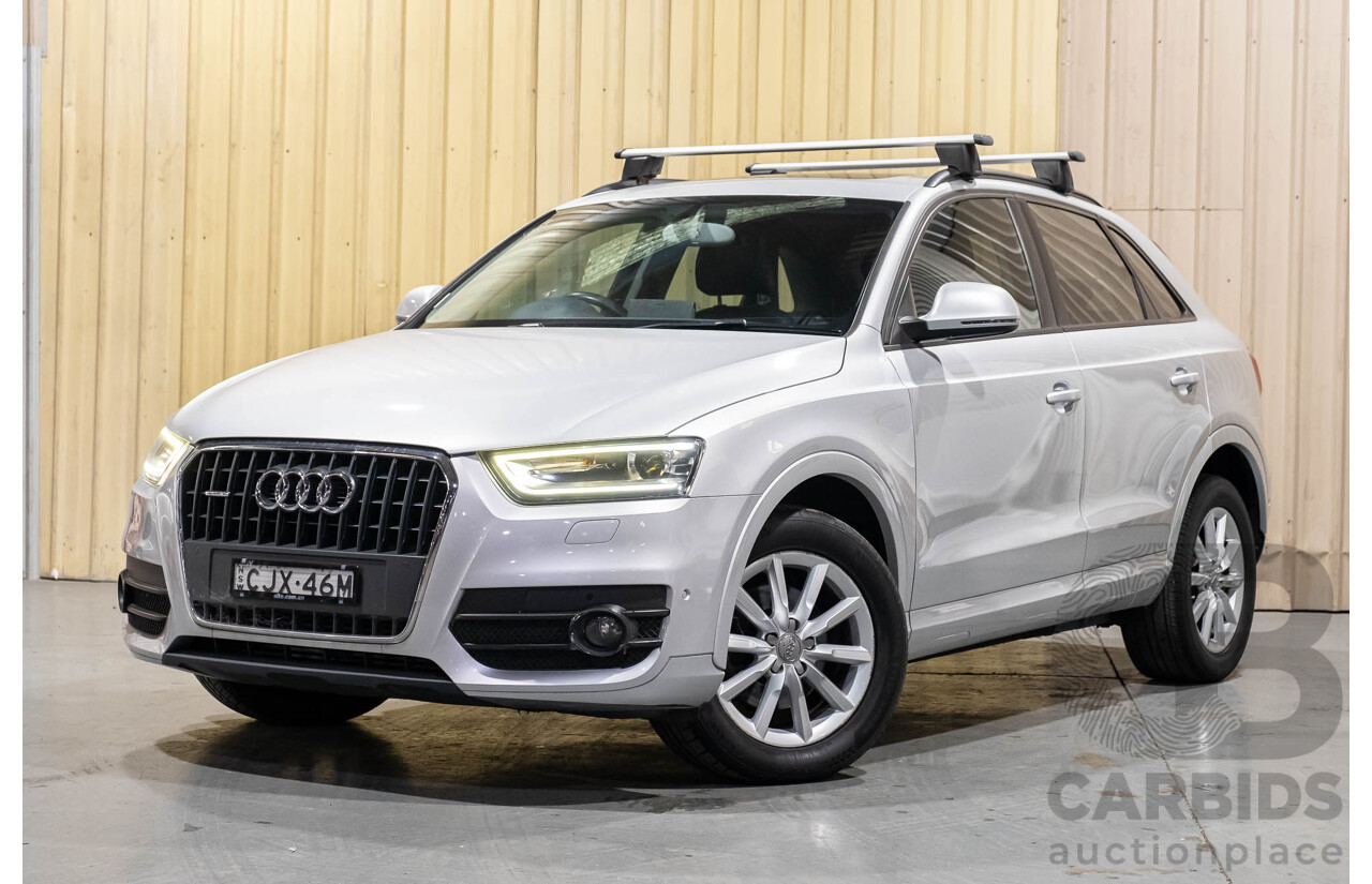 2/2013 Audi Q3 2.0 TFSI Quattro (AWD) 8U 4d Wagon Silver Turbo 2.0L