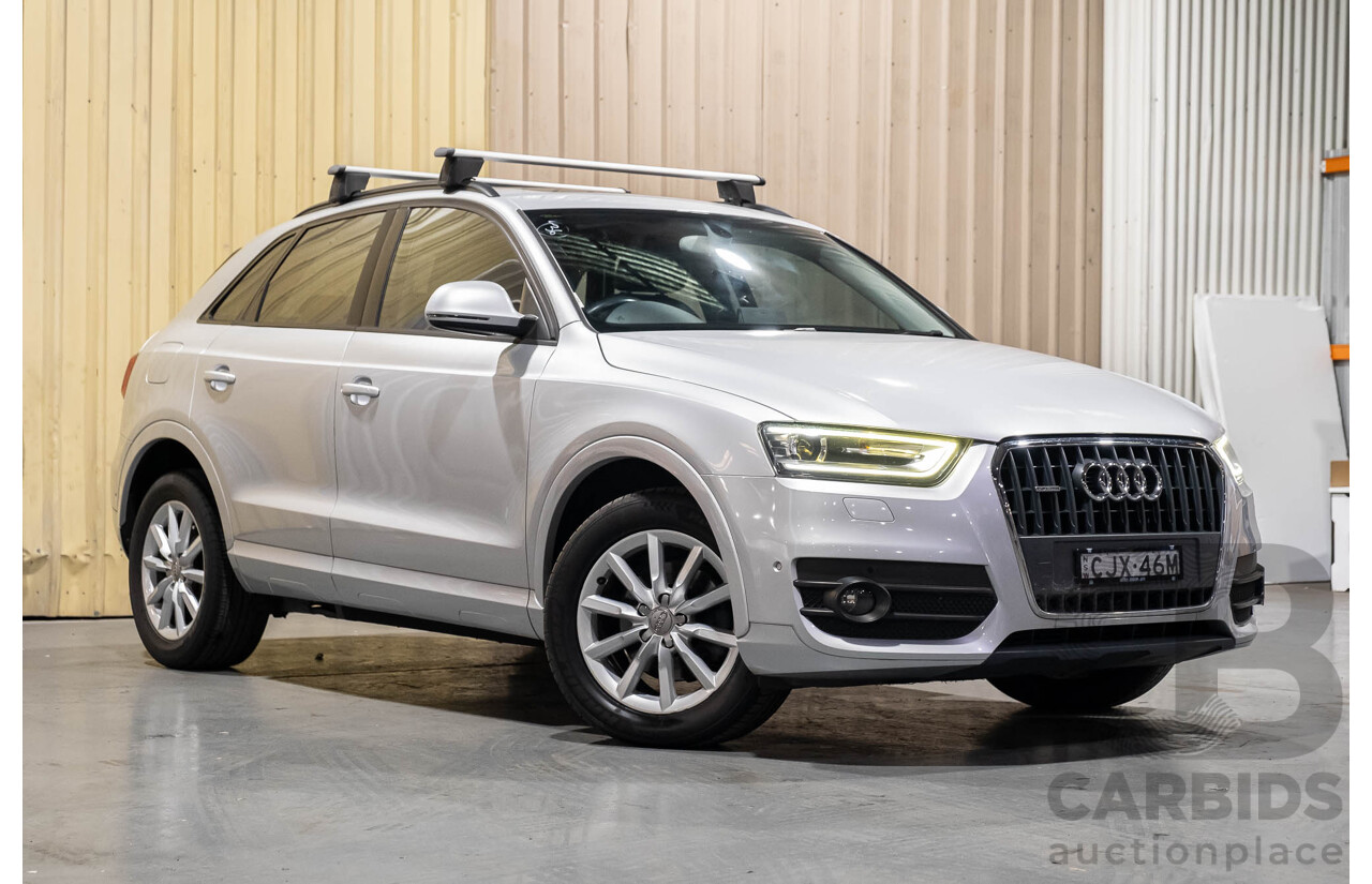 2/2013 Audi Q3 2.0 TFSI Quattro (AWD) 8U 4d Wagon Silver Turbo 2.0L