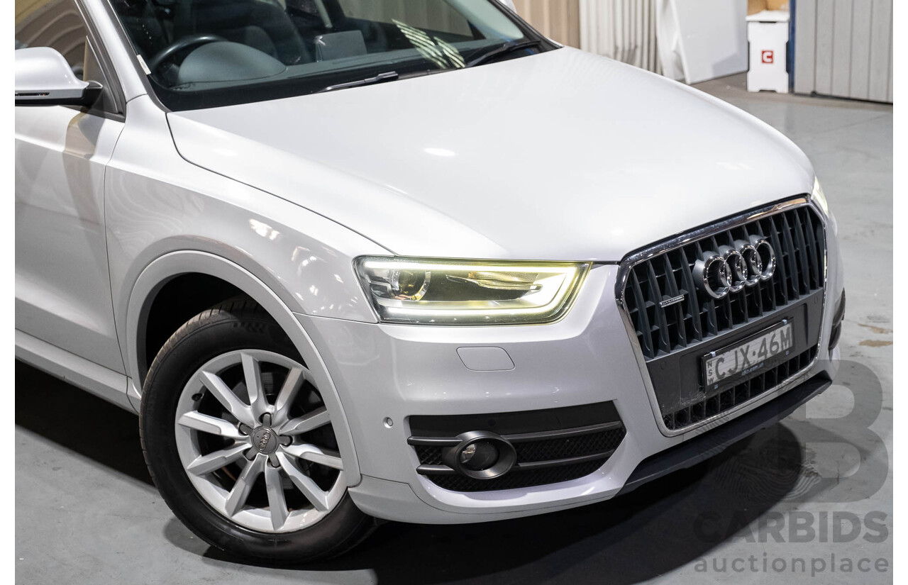 2/2013 Audi Q3 2.0 TFSI Quattro (AWD) 8U 4d Wagon Silver Turbo 2.0L