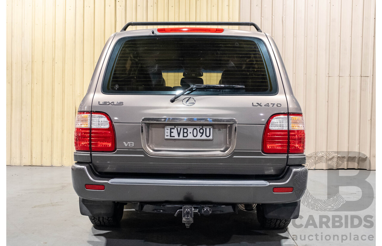 7/1998 Lexus LX470 (4x4) UZJ100R 4d Wagon Metallic Beige V8 4.7L - 8 Seater