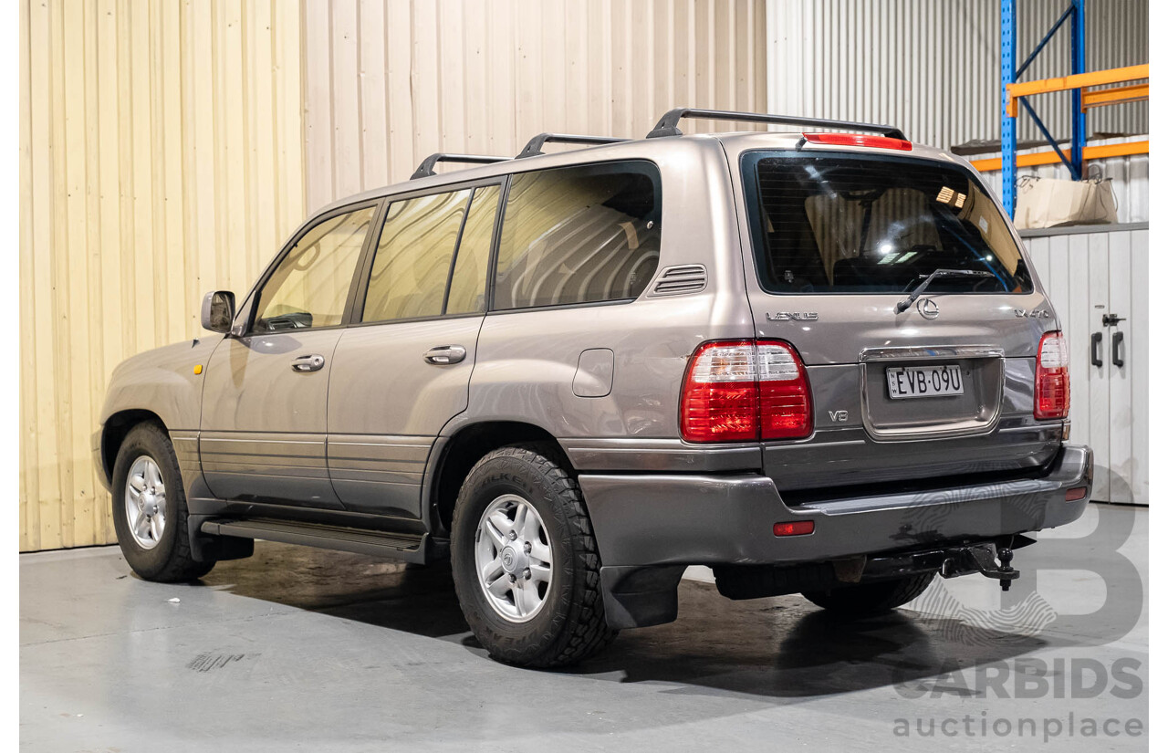 7/1998 Lexus LX470 (4x4) UZJ100R 4d Wagon Metallic Beige V8 4.7L - 8 Seater