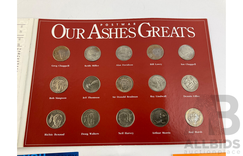 Canberra Times Post-war Our Ashes Greats Medallion Set with Various Sydney Olympics Collectibles