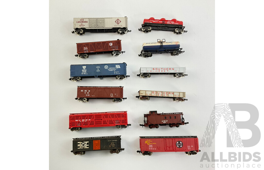 Collection of Vintage N Scale Cars, Including Jack Frost Cane Sugar (12)